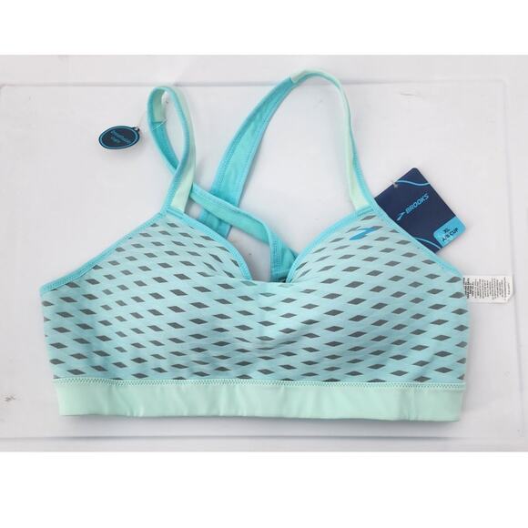 New NWT Brooks Uprise Crossback Ice Mesh XL A/B Cup Medium Impact Blue‎ - Picture 4 of 9